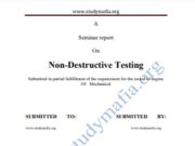 Non-Destructive Testing