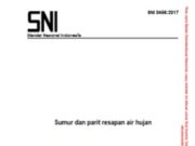 SNI Sumur dan parit resapan air hujan