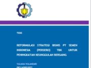 TESIS REFORMULASI STRATEGI BISNIS PT SEMEN INDONESIA (PERSERO) TBK UNTUK PENINGKATAN KEUNGGULAN BERSAING