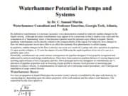 Waterhammer Potential in Pumps and Systems