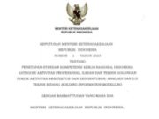 Keputusan Menteri Ketenagakerjaan Republik Indonesia Tentang Penetapan Standar Kompetensi Kerja Nasional Indonesia Kategori Aktivitas Profesional, Ilmiah dan Teknis Golongan Pokok Aktivitas Arsitektur dan Keinsinyuran ; Analisis dan Uji Teknis Bidang Building Information Modelling
