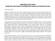 KERANGKA ACUAN KERJA PEKERJAAN JASA KONSULTAN PERENCANA ANDALALIN PASAR