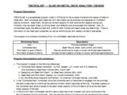 “DECKSLAB” — SLAB ON METAL DECK ANALYSIS / DESIGN