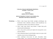 UNDANG-UNDANG REPUBLIK INDONESIA NOMOR 1 TAHUN 1970 TENTANG KESELAMATAN KERJA