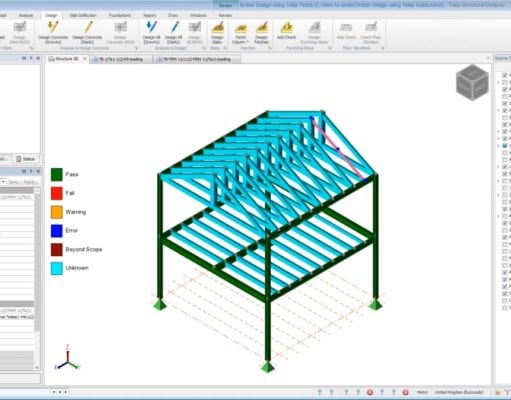 Timber design using the Design using Tekla Tedds export link