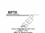 Konsep Pedoman Penyusunan Spesifikasi Teknis Volume I : Umum Bagian – 5 : Pekerjaan Pasangan