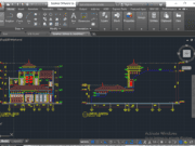 Denah dan Gambar CAD Desain Rumah Tinggal 2 Lantai_ Gambar Kerja Rumah Tinggal_Tampak Depan dan Samping