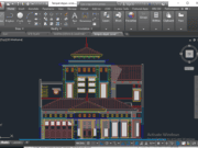 Denah dan Gambar CAD Desain Rumah Tinggal 2 Lantai _Gambar Kerja Rumah Tinggal_Tampak Depan Cover