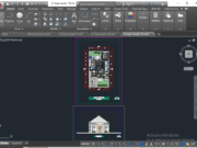 Denah dan Gambar CAD Desain Rumah Tinggal Type Rumah 135 M2