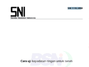 SNI-1742-2008 Cara Uji Kepadatan Ringan untuk Tanah