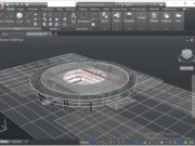 Denah dan Gambar CAD Desain Stadion Sepakbola 3d_Stadion Jatidiri
