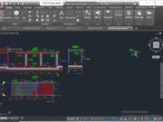 Denah dan Gambar CAD Detail Pergola dan Pond Kolam_Detail Pergola Depan