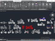 Denah dan Gambar CAD Furnitur Lengkap_Koleksi Motor 2D