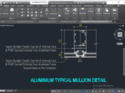 Denah dan Gambar CAD Arsitek _ Architektural ALUMINIUM TYPICAL MULLION DETAIL