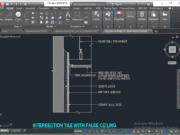 Denah dan Gambar CAD Arsitek _ Architektural CEILING-INTERSECTION TILE WITH FALSE CEILING