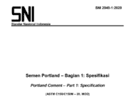 SNI 2049-1:2020 Semen Portland – Bagian 1: Spesifikasi Portland Cement – Part 1: Specification