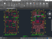 Denah dan Gambar CAD Desain Rumah Tinggal 2 Lantai _Gambar Kerja Rumah Tinggal_Instalasi Air Bersih