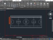 Denah dan Gambar CAD Lapangan Futsal_Futsal 1