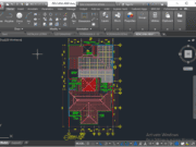 Denah dan Gambar CAD Desain Rumah Tinggal 2 Lantai _Gambar Kerja Rumah Tinggal_Rencana Atap