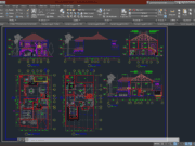 Denah dan Gambar CAD Arsitek Desain Rumah Tinggal_Rumah tinnga 14x28m