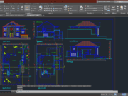 Denah dan Gambar CAD Arsitek Desain Rumah Tinggal_Rumah tinggal 17×26 m
