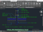 Denah dan Gambar CAD Arsitek _ Architektural PIPE PENETRATION AT ROOF