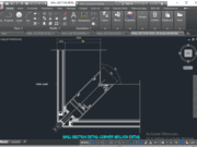 Denah dan Gambar CAD Arsitek _ Architektural WALL SECTION DETAIL-CORNER MULLION DETAIL
