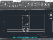 Denah dan Gambar CAD Arsitek _ Architektural WALL SECTION DETAIL-MULLION DETAIL