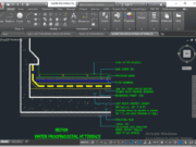 Denah dan Gambar CAD Arsitek _ Architektural WATER PROOFING DETAIL AT TERRACE