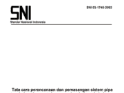 SNI 03 1745 2002 – Tata Cara Perencanaan dan Pemasangan Sistem Pipa Tegak dan Slang untuk Pencegahan Bahaya Kebakaran pada Bangunan Rumah dan Gedung