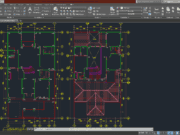Denah dan Gambar CAD Arsitek Gambar Kerja Rumah Tinggal 2LT_DENAH PENEMPATAN KOLOM LT DASAR LT ATAS
