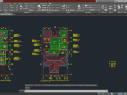 Denah dan Gambar CAD Arsitek Gambar Kerja Rumah Tinggal 2LT_DENAH PLAFOND & TITIK LAMPU LT. DASAR & LT.ATAS