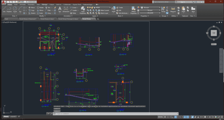 Notasi Ramp Denah dan Gambar CAD Arsitek Detail Ramp_Denah Ramp | Sipilpedia