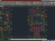 Denah dan Gambar CAD Arsitek Gambar Kerja Rumah Tinggal 2LT_DENAH LANTAI DASAR & Lt Atas