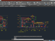 Denah dan Gambar CAD Arsitek Gambar Kerja Rumah Tinggal 2LT_POTONGAN A – B