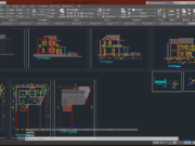 Denah dan Gambar CAD Arsitek Desain Rumah Tinggal_Rumah Tinggal 14,40 x 20,40 m’