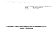 PEDOMAN TEKNIS PENGERUKAN ALUR PELAYARAN DAN/ATAU KOLAM PELABUHAN