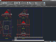 Denah dan Gambar CAD Arsitek Wisma 3 Lantai_canopy1