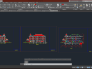 Denah dan Gambar CAD Arsitek Wisma 3 Lantai_tampak2