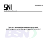 SNI 2405:2015 Tata Cara Pengendalian Serangan Rayap Tanah pada Bangunan Rumah dan Gedung Pasca Konstruksi