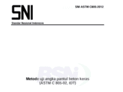 SNI ASTM C805:2012 Metode Uji Angka Pantul Beton Keras