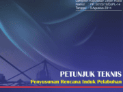PETUNJUK TEKNIS PENYUSUNAN RENCANA INDUK PELABUHAN