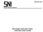 SNI 8457:2017 Rancangan Tebal Jalan Beton untuk Lalu Lintas Rendah