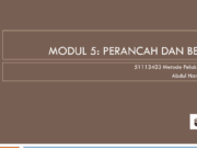 MODUL 5 METODE PERANCAH DAN BEKISTING BETON