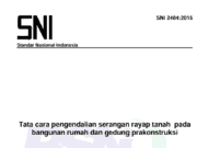 SNI 2404:2015 Tata Cara Pengendalian Serangan Rayap Tanah pada Bangunan Rumah dan Gedung PraKonstruksi