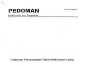 Pedoman Perencanaan Tebal Perkerasan Lentur