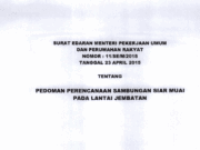 Pedoman Perencanaan Sambungan Siar Muai pada Lantai Jembatan