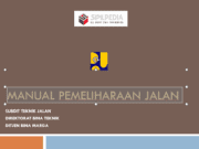 Manual Pemeliharaan Jalan