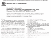 ASTM D698 Standard Test Methods for Laboratory Compaction Characteristics of Soil Using Standard Effort