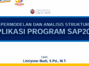 PERMODELAN DAN ANALISIS STRUKTUR APLIKASI PROGRAM SAP2000